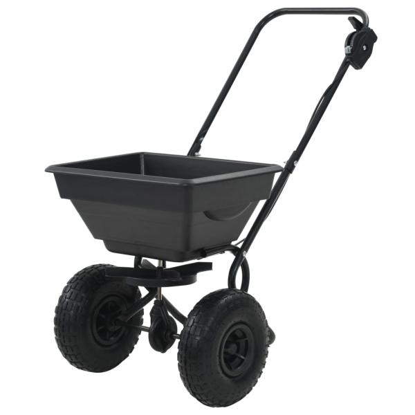 ARDEBO.de - Handstreuwagen Salzstreuer PVC und Stahl 92x46x70 cm 15 L