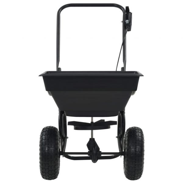 Handstreuwagen Salzstreuer PVC und Stahl 92x46x70 cm 15 L