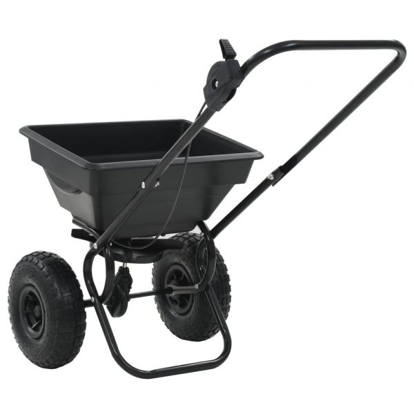 Handstreuwagen Salzstreuer PVC und Stahl 92x46x70 cm 15 L