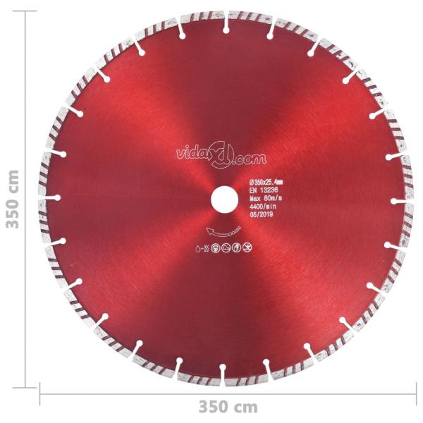 Diamant-Trennscheibe mit Turbo Stahl 350 mm