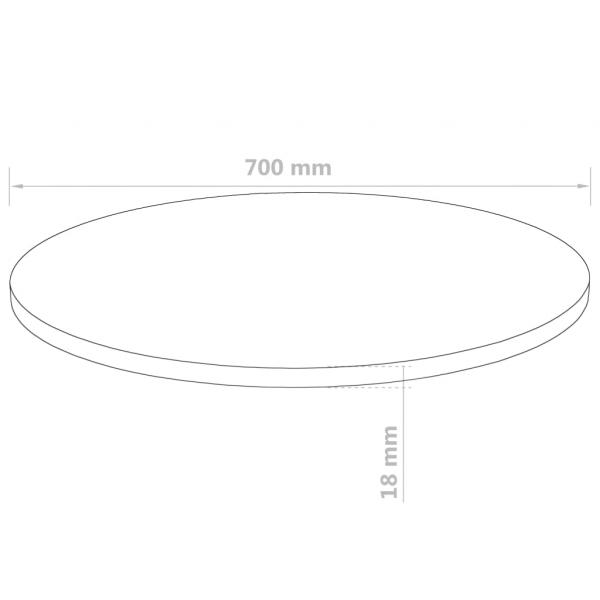 Tischplatte Rund MDF 700x18 mm