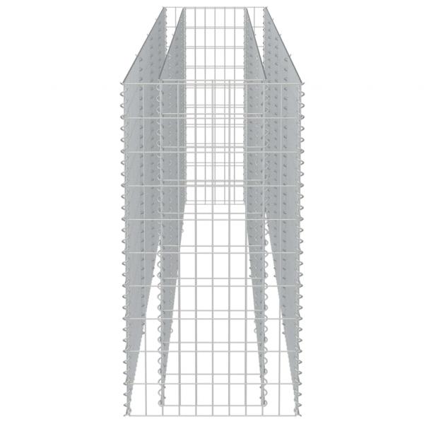  Gabionen-Hochbeet Verzinkter Stahl 360×50×100 cm