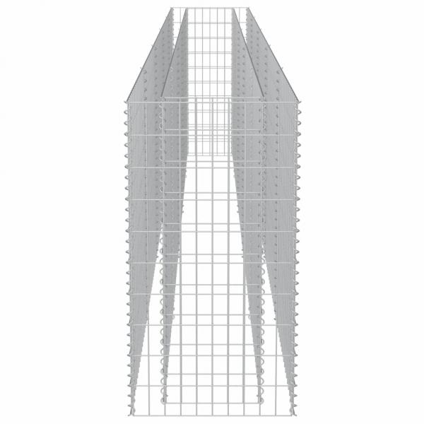 Gabionen-Hochbeet Verzinkter Stahl 450×50×100 cm