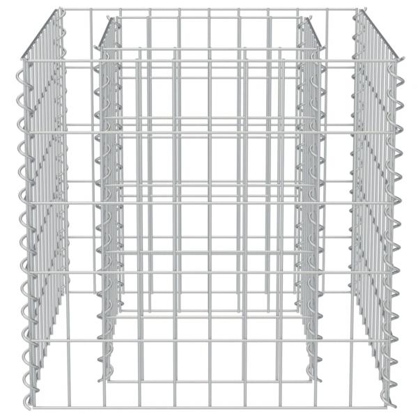  Gabionen-Hochbeet Verzinkter Stahl 50×50×50 cm