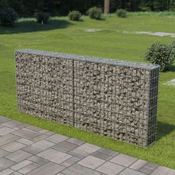 ARDEBO.de - Gabionenwand mit Abdeckung Verzinkter Stahl 200×20×85 cm