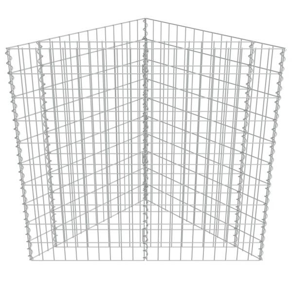 Gabionen-Hochbeet Verzinkter Stahl 75×75×50 cm