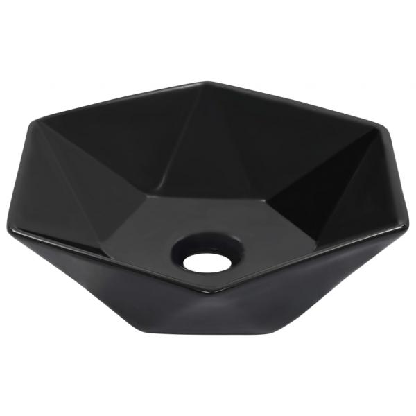 ARDEBO.de - Waschbecken 41 x 36,5 x 12 cm Keramik Schwarz