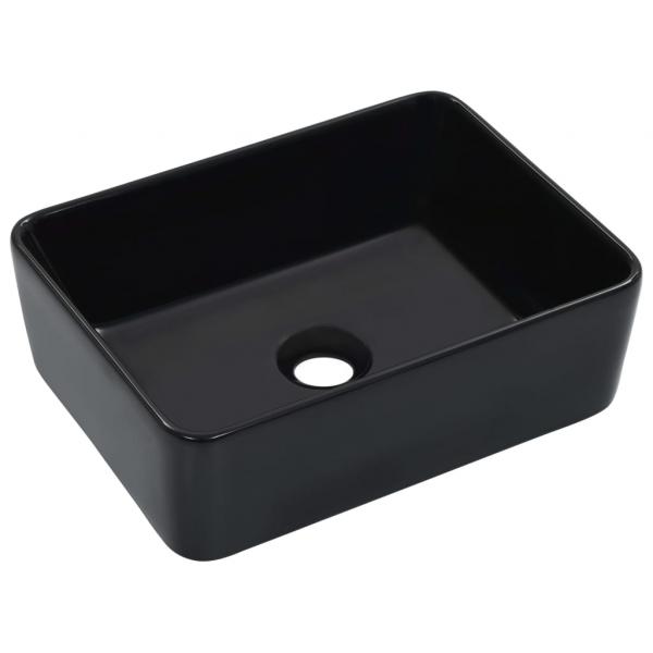 ARDEBO.de - Waschbecken 40 x 30 x 13 cm Keramik Schwarz