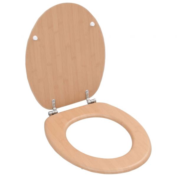 ARDEBO.de - Toilettensitz mit Deckel MDF Bambus-Design