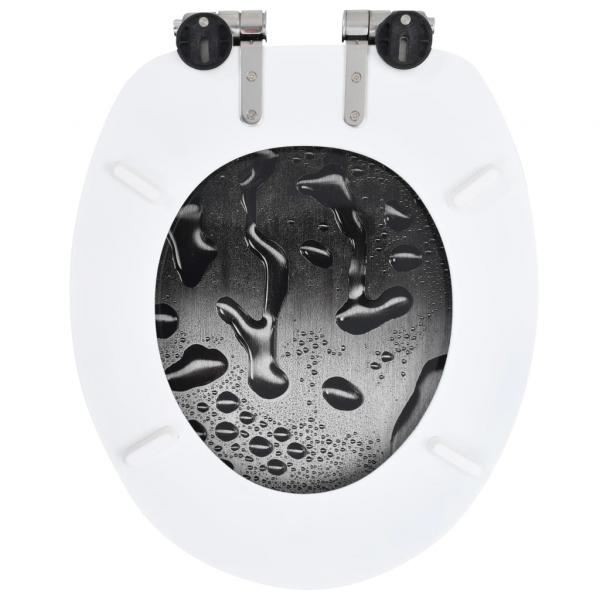 Toilettensitz mit Soft-Close-Deckel MDF Wassertropfen-Design