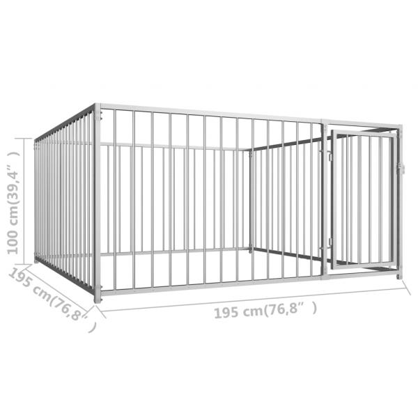 Outdoor-Hundezwinger 200×200×100 cm