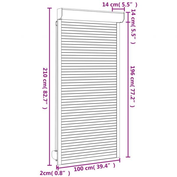 Rollladen Aluminium 100x210 cm Anthrazit