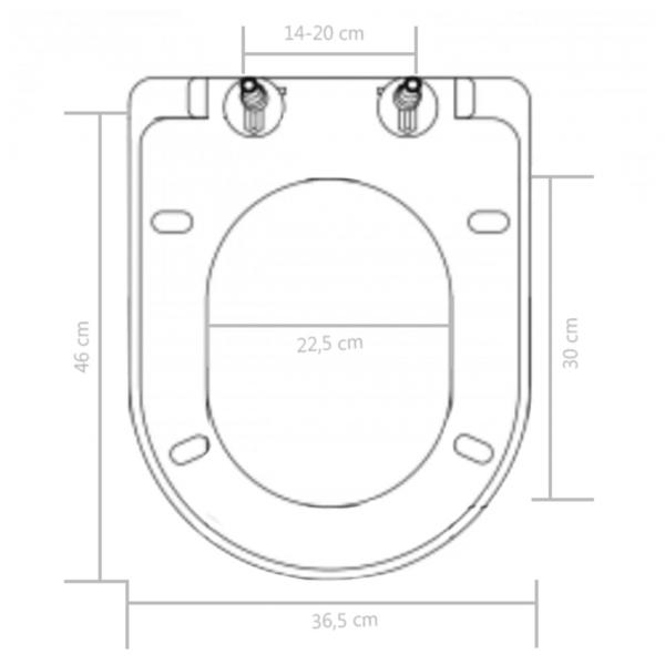 Toilettensitz mit Absenkautomatik und Quick-Release Schwarz