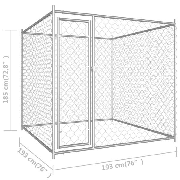 Outdoor-Hundezwinger 193x193x185 cm 