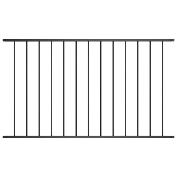 ARDEBO.de - Zaunfeld Pulverbeschichteter Stahl 1,7 x 1,25 m Schwarz