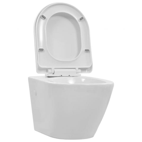 Wand-WC ohne Spülrand Keramik Weiß