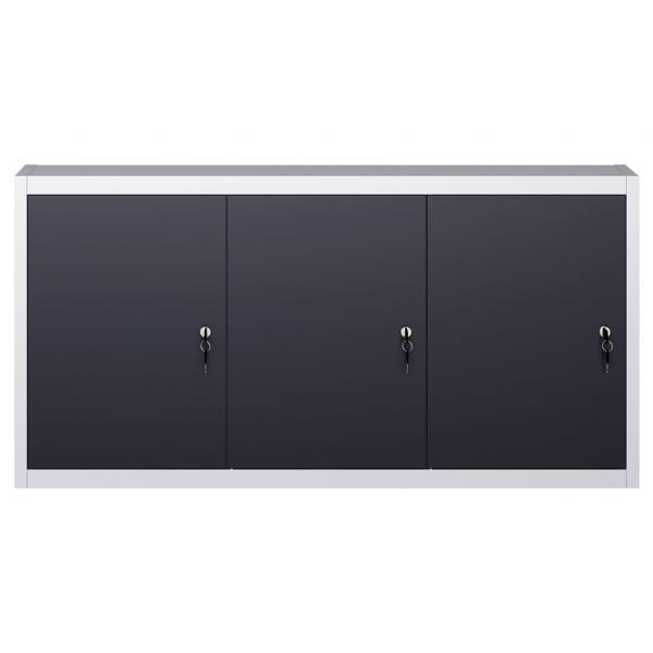 Wand-Werkzeugschrank Industriedesign Metall Grau und Schwarz