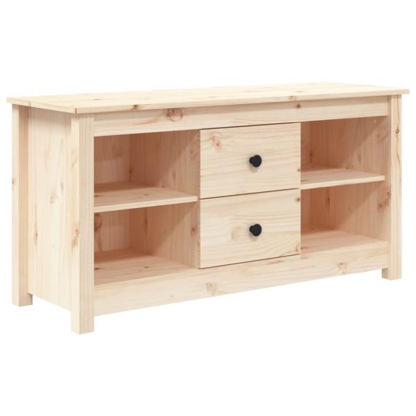 TV-Schrank 103x36,5x52 cm Massivholz Kiefer