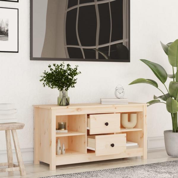 TV-Schrank 103x36,5x52 cm Massivholz Kiefer