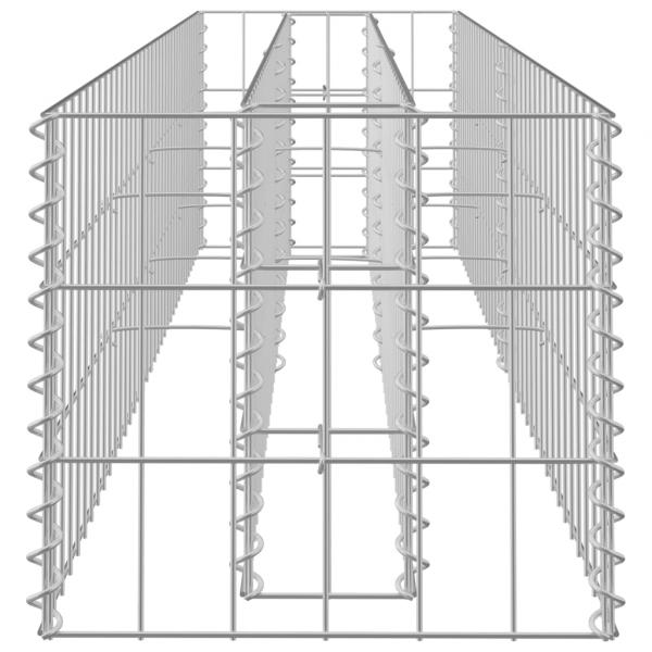  Gabionen-Hochbeet Verzinkter Stahl 180×30×30 cm