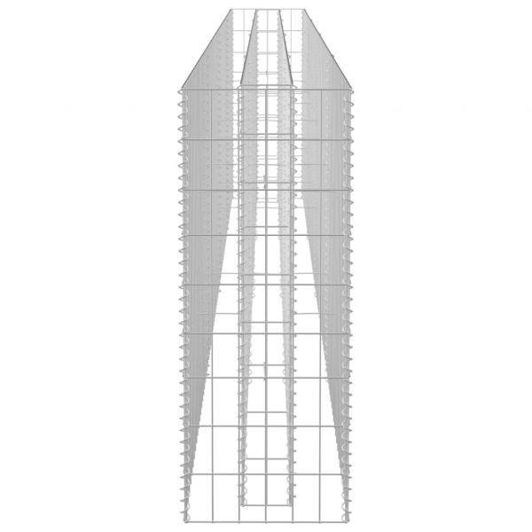  Gabionen-Hochbeet Verzinkter Stahl 360×30×90 cm