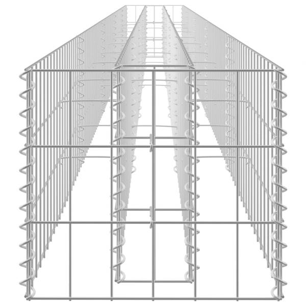 Gabionen-Hochbeet Verzinkter Stahl 450×30×30 cm