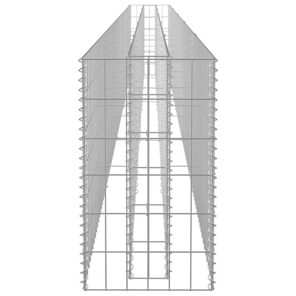  Gabionen-Hochbeet Verzinkter Stahl 450×30×60 cm