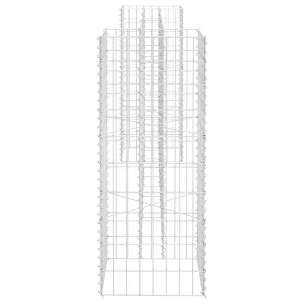 H-förmiger Gabionen-Pflanzkorb Stahldraht 260x40x100 cm  