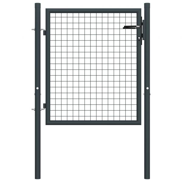 ARDEBO.de - Mesh-Gartentor Verzinkter Stahl 100 x 125 cm Grau