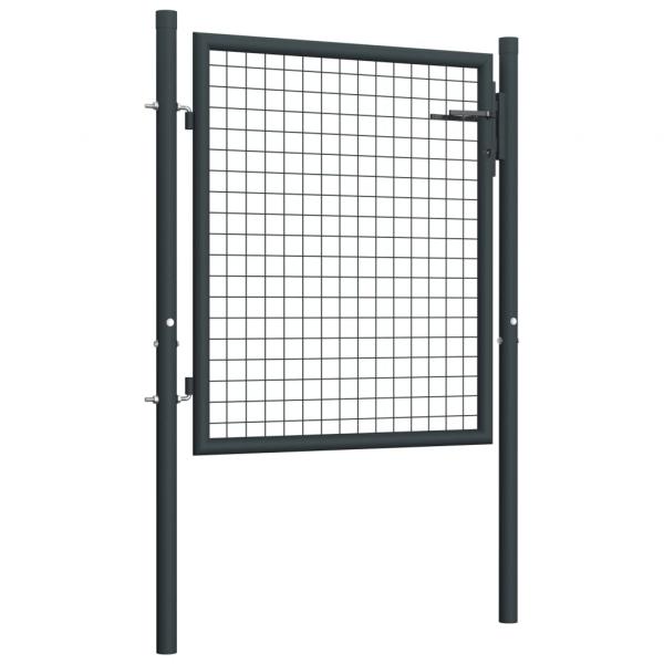 Mesh-Gartentor Verzinkter Stahl 100 x 125 cm Grau