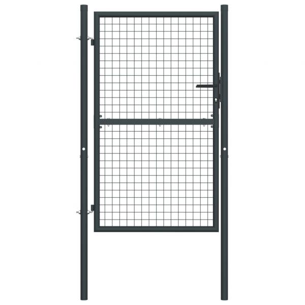 ARDEBO.de - Mesh-Gartentor Verzinkter Stahl 100 x 225 cm Grau