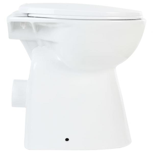 Hohe Spülrandlose Toilette Soft-Close 7 cm Höher Keramik Weiß