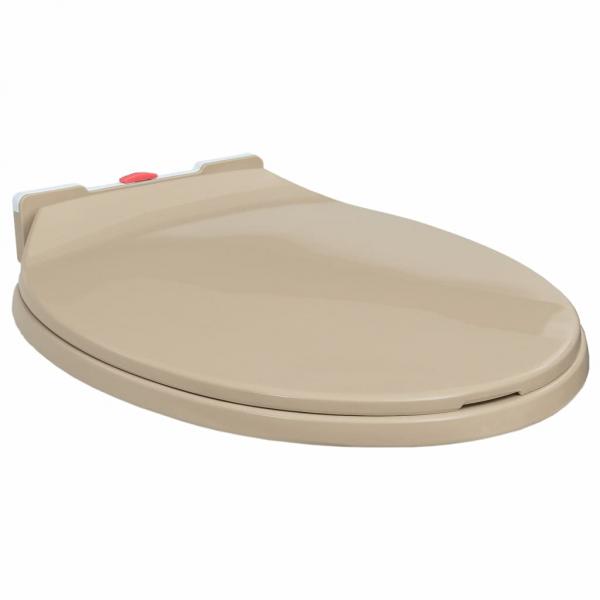 ARDEBO.de - Toilettensitz mit Absenkautomatik Quick-Release Beige Oval