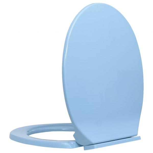 Toilettensitz mit Absenkautomatik Blau Oval