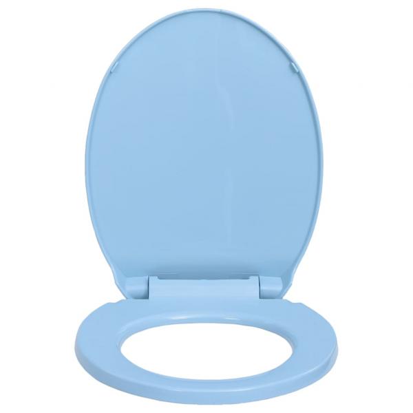 Toilettensitz mit Absenkautomatik Blau Oval