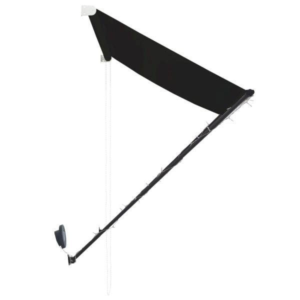 Einziehbare Markise mit LED 150×150 cm Anthrazit