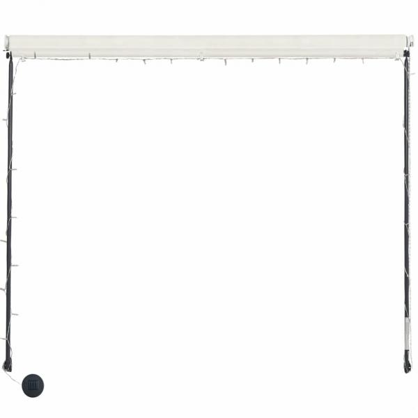 Einziehbare Markise mit LED 400×150 cm Creme