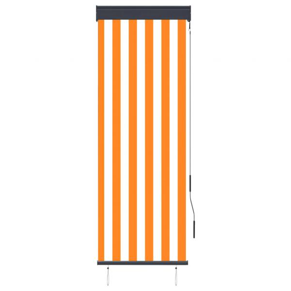 Außenrollo 60 x 250 cm Weiß und Orange