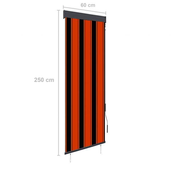 Außenrollo 60 x 250 cm Orange und Braun