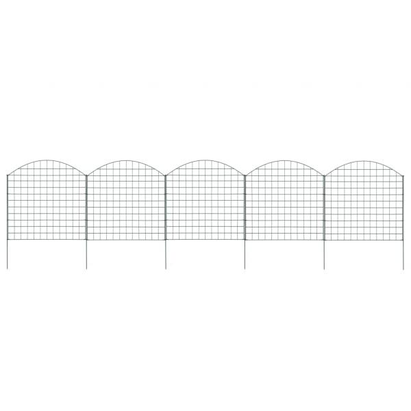 ARDEBO.de - Gartenzaun Set Konvex 77,5x78,5 cm Grün