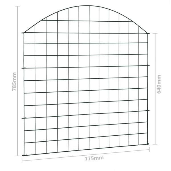 Gartenzaun Set Konvex 77,5x78,5 cm Grün