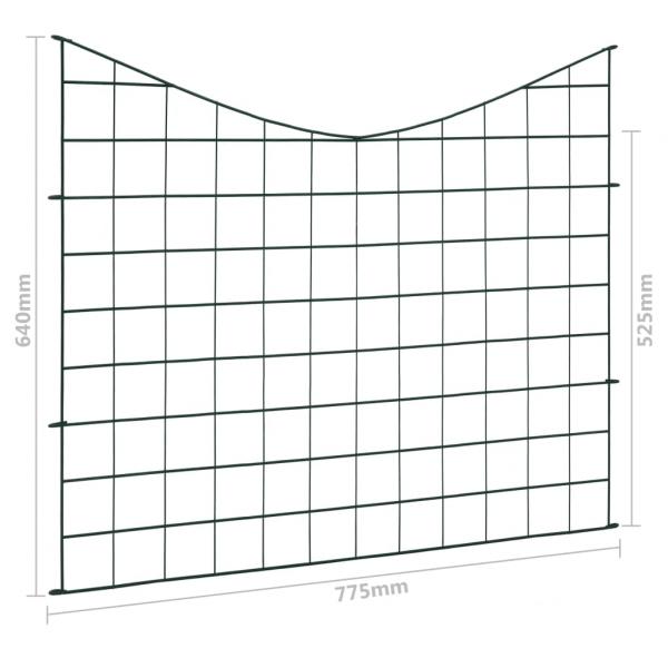 Gartenzaun Set Konkav 77,5x64 cm Grün