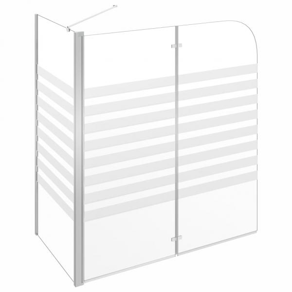 Duschabtrennung 120x68x130 cm Hartglas Gestreift