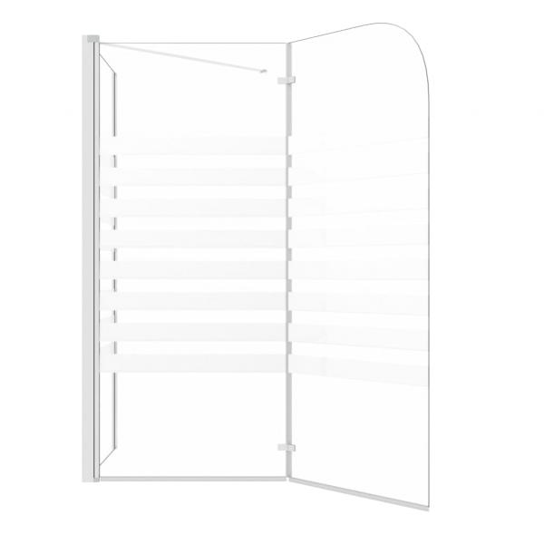 Duschabtrennung 120x68x130 cm Hartglas Gestreift