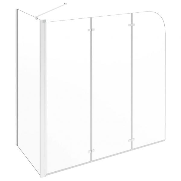 Duschabtrennung 120x69x130 cm Hartglas Transparent