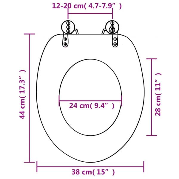 Toilettensitz mit Deckel MDF Grün Wassertropfen-Design 