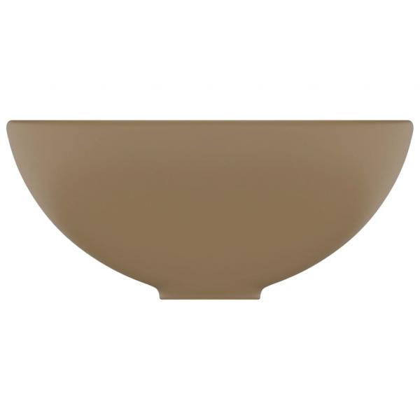 Luxus-Waschbecken Rund Matt Creme 32,5x14 cm Keramik