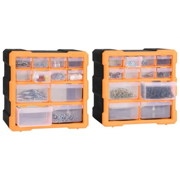 Multi-Schubladen-Organizer 2 Stk. 12 Schubladen 26,5x16x26 cm