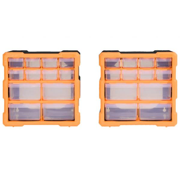 Multi-Schubladen-Organizer 2 Stk. 12 Schubladen 26,5x16x26 cm