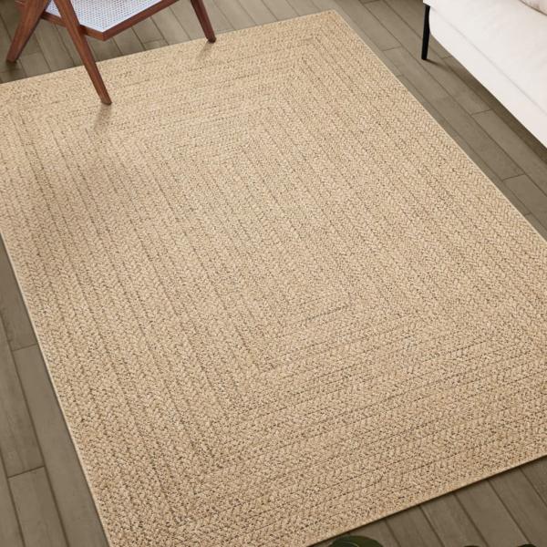 Teppich 160x230 cm Jute-Optik Innen und Außen